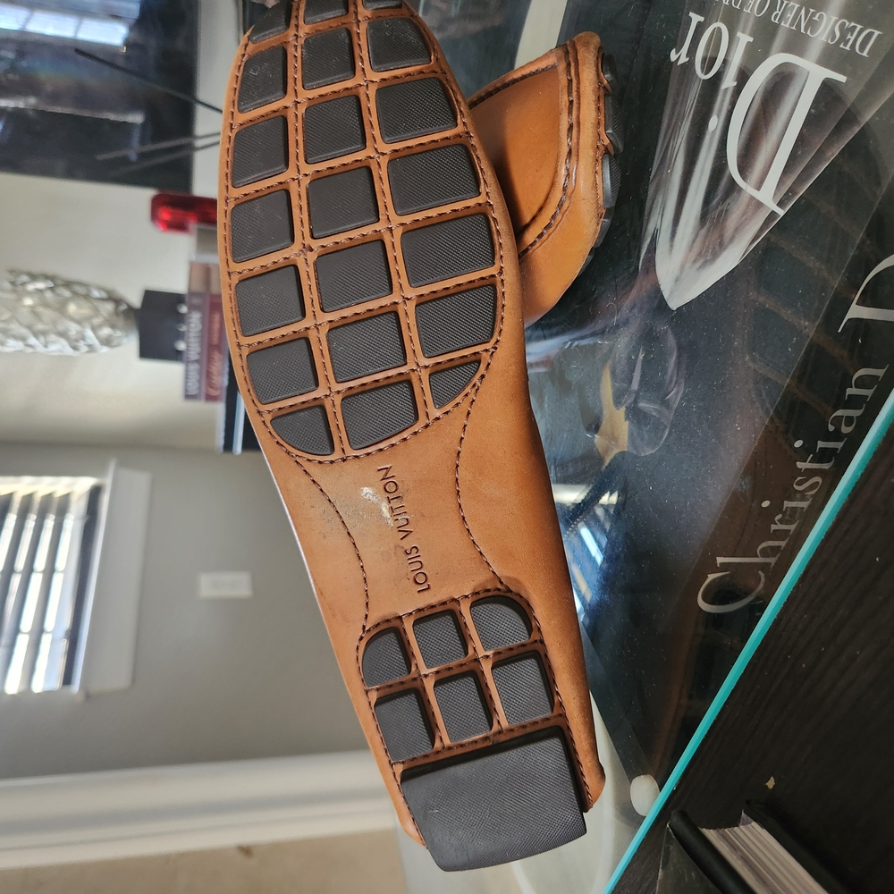 Louis Vuitton Men's Brown Leather Loafers - Picture 4 of 10
